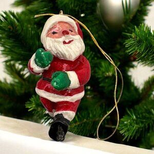 Vintage Santa Claus Christmas Tree Ornament Jolly Old St Nick Glossy
